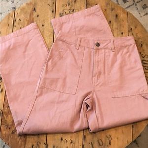 Flat front, wide leg carpenter pant